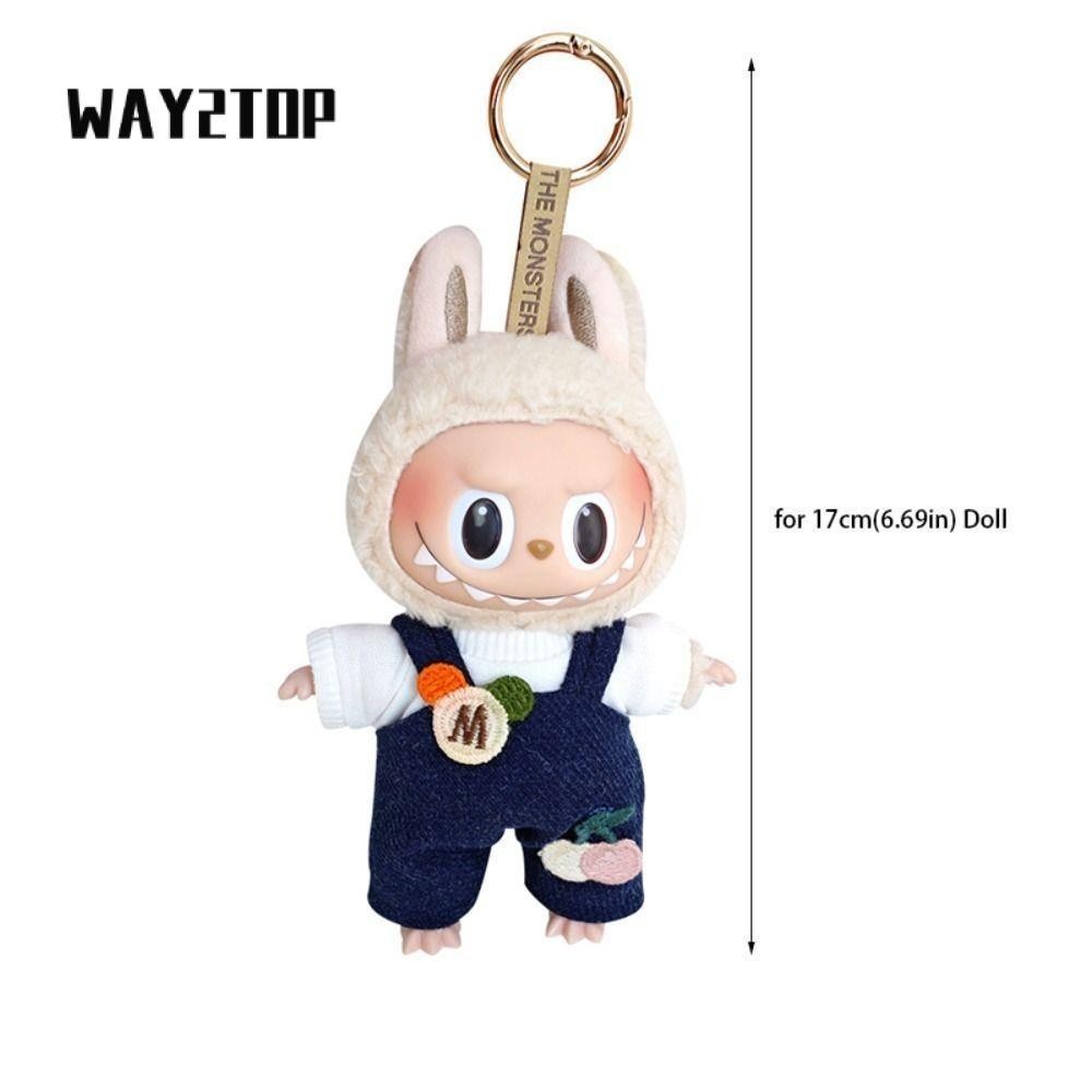 WAY2TOP เสื้อผ้าตุ๊กตาลาบู,|Bow Sequined Gauze กระโปรงตุ๊กตาอุปกรณ์เสริม,ทนทาน Cos ของขวัญ Labubu Time To Chill Filled Handmade Handmade ตุ๊กตาเสื้อผ้าสําหรับ 17 ซม. Labubu ตุ๊กตา