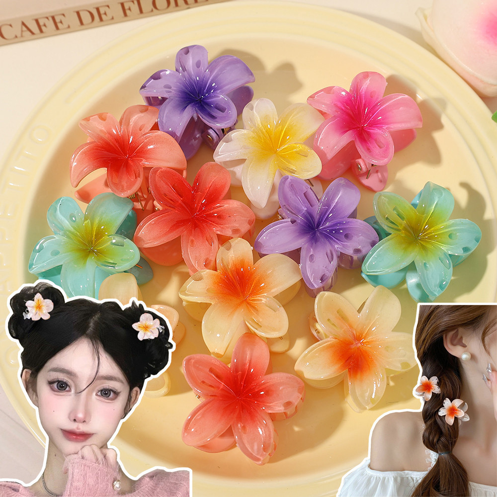 ไข่ดอกไม้กิ๊บไล่ระดับสีดอกไม้กิ๊บสําหรับฤดูร้อนบีชพรรคตกแต่งมินิคลิปอุปกรณ์ผมน่ารักหวาน