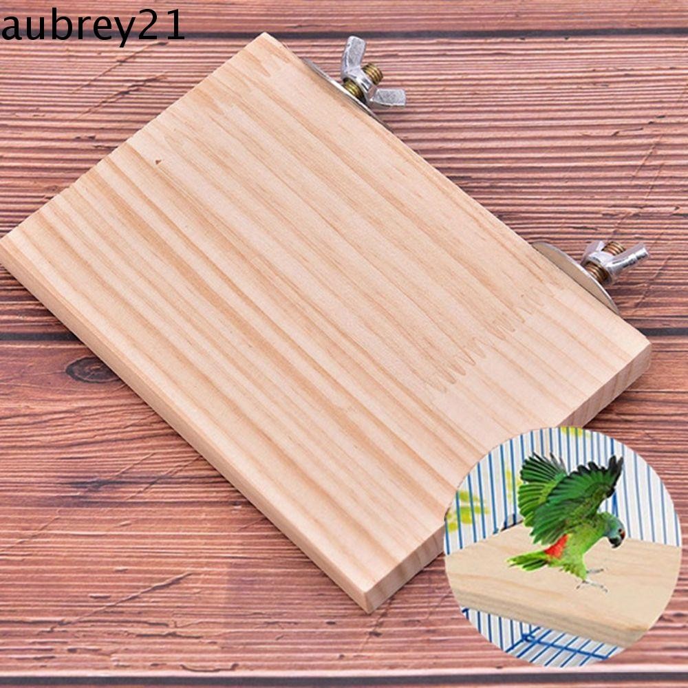 Aubrey1 ขาตั้งไม้แพลตฟอร์ม Springboard บันไดหนูของเล่นไม้หนูแฮมสเตอร์กรง Cockatiel บด Paw Parrot Rack