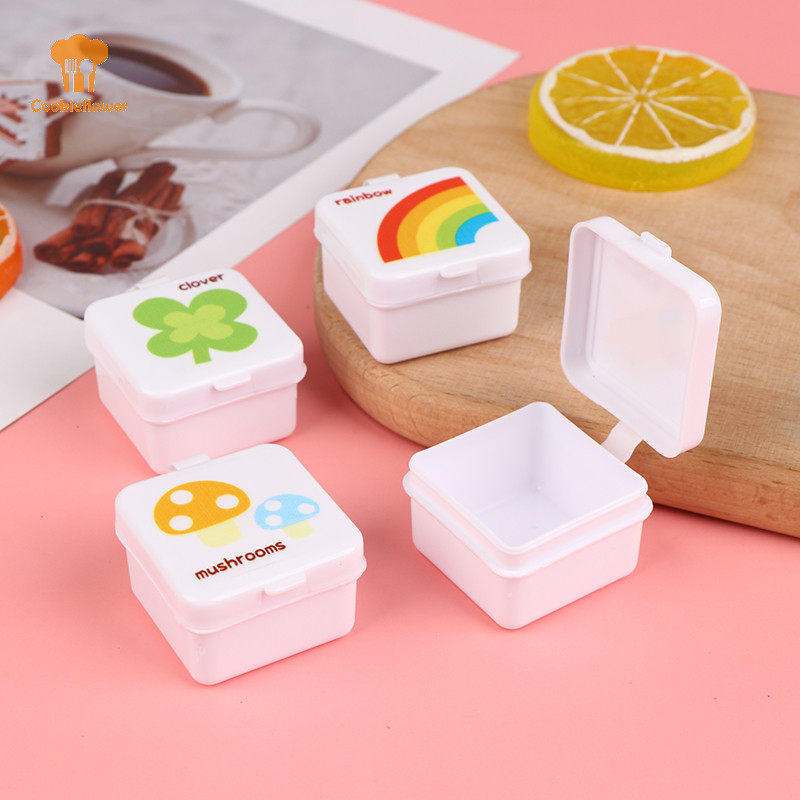 Ckfr 1/4 ชิ้นมินิสแควร์แบบพกพาขวดซอส Bento Sub-Botling พลาสติกซอสกล่องใหม่