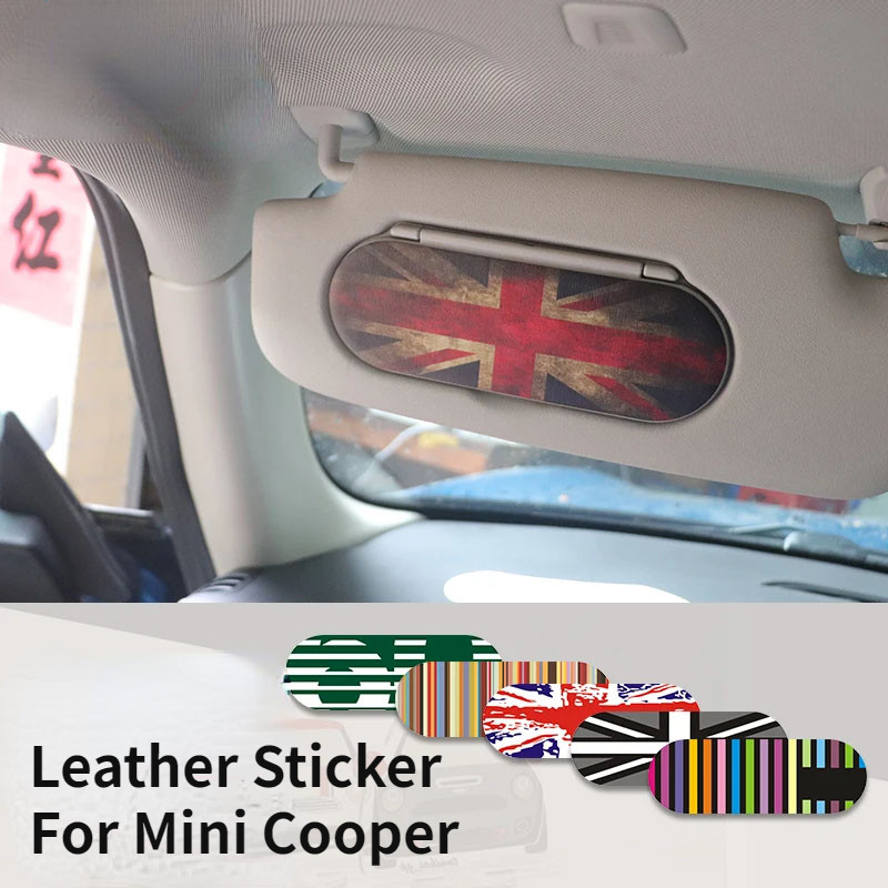 สําหรับ Mini Cooper รถ Sun Visor สติกเกอร์หนัง F54 F55 F56 F57 F60 R55 R56 R57 R58 R59 R60 R61 แต่งหน้ากระจกกลับ Decals สติกเกอร์
