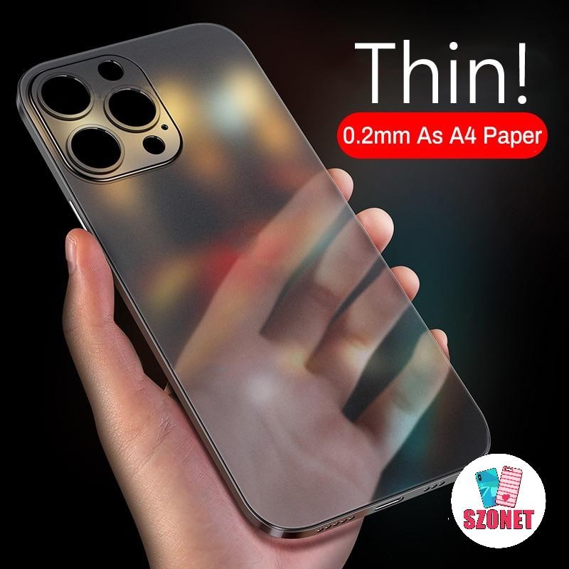 Ultra-thin 0.2 มม.Matte Frostedไม่มีลายนิ้วมือเคสโทรศัพท์กันกระแทกสําหรับiPhone 16 15 14 13 12 11 Pro Max 16 Plus XS XR X 8 6S Plus + SE 2020 Anti-Fallเคสโทรศัพท์ฝาครอบ