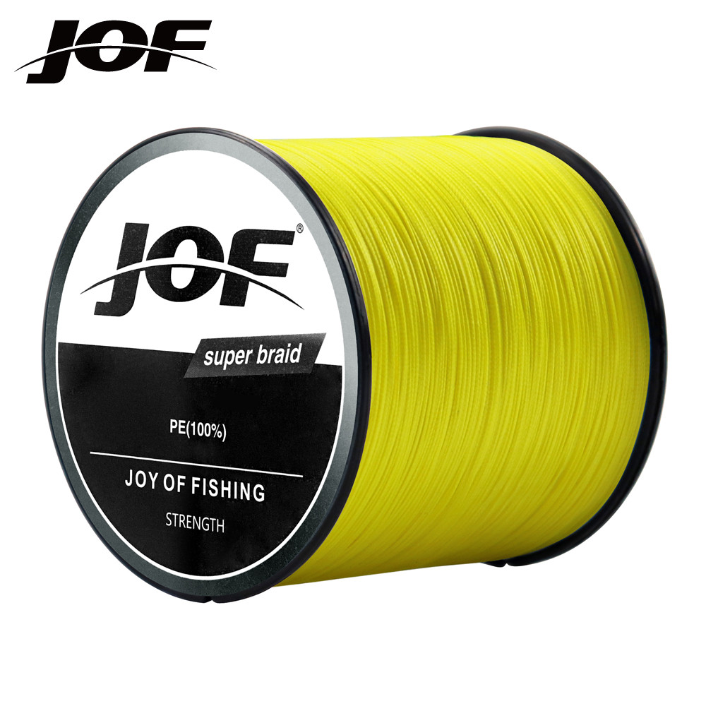 Jof เชือกตกปลา 4 เส้นสายตกปลา 300m ถัก PE ตกปลาสายตกปลาที่แข็งแกร่ง Multifilament ทนทานสายตกปลาเครื่องมือถักสายตกปลาปลาคาร์พตกปลาลวด