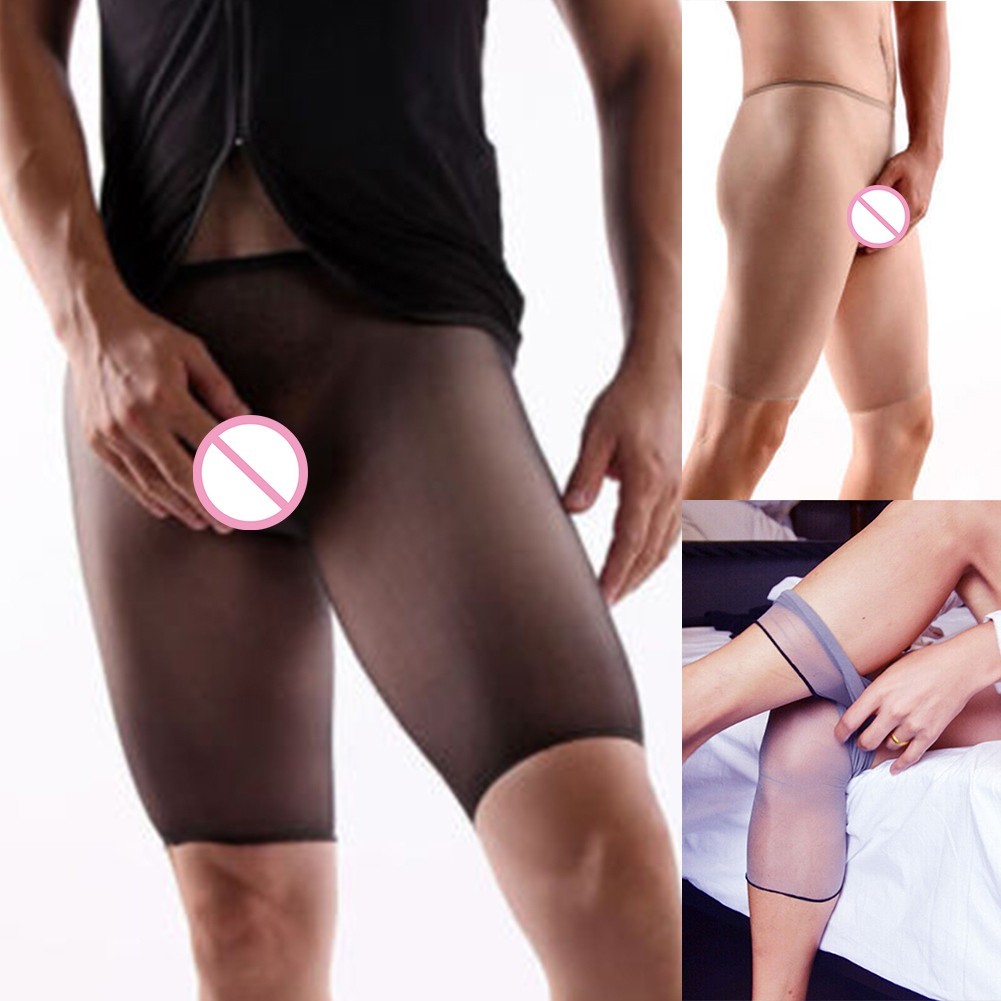 [CH]Mens Glitter Tights Sheer โพลีเอสเตอร์ Sheath กระเป๋าถุงน่องยืด Pantyhose