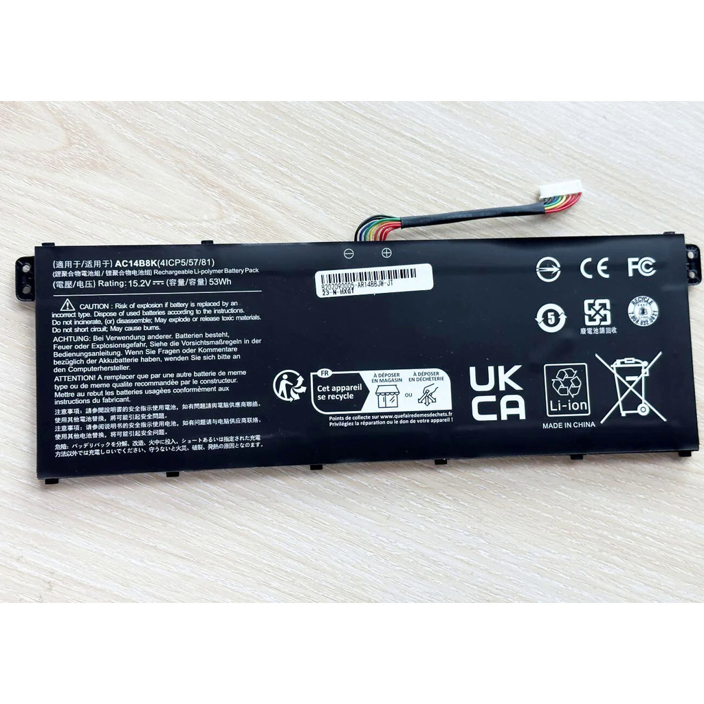 AC14B8K แบตเตอรี่แล็ปท็อป for ACER Aspire CB3-111 CB5-311 V3-111P B115-MP NE512 V3-371 ES1-711 E5-77