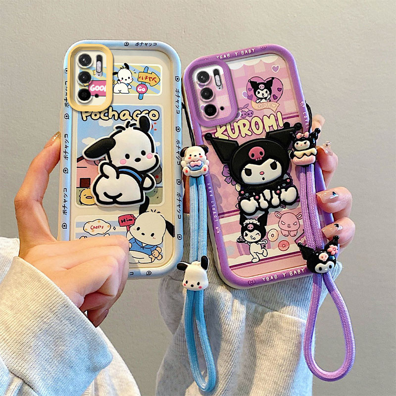 เคส Redmi note 10 5G เคส Poco m3 pro 5Gกรณีน่ารัก Kuromi 3Dตุ๊กตาเคสโทรศัพท์สําหรับ