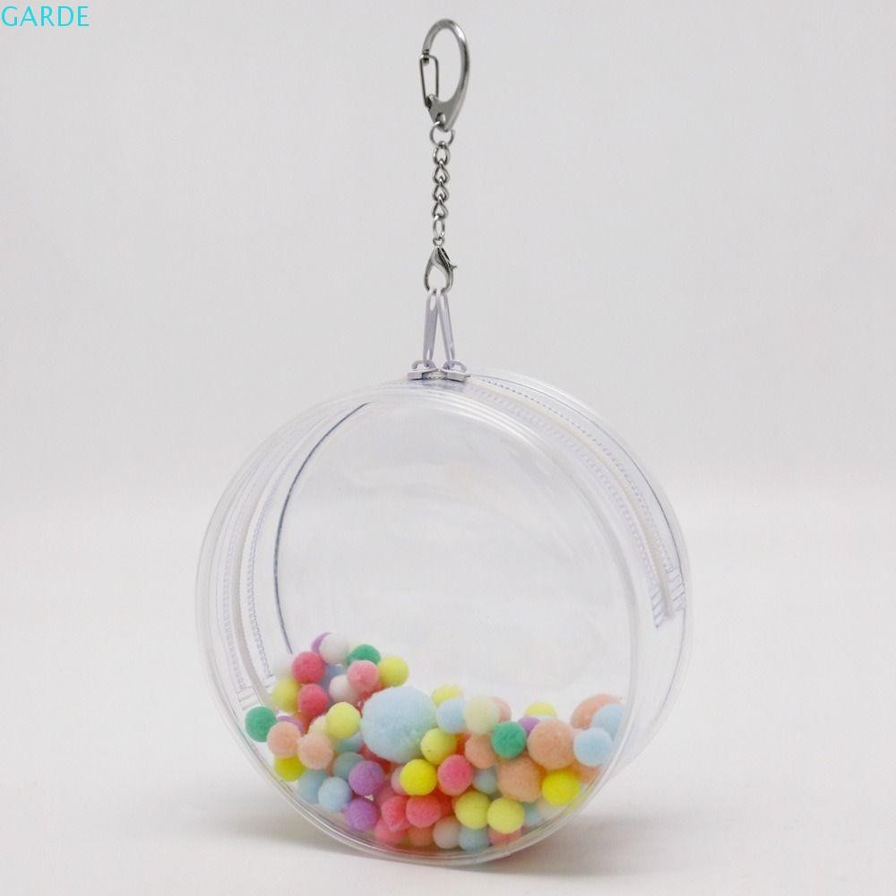 Garde 10 ซม.ตุ๊กตากระเป๋ากลางแจ้ง, Thicken Plush Ball Mini ตุ๊กตากลางแจ้งกระเป๋า,ตุ๊กตาเก็บกระเป๋าใส PVC ตุ๊กตาเก็บกระเป๋า DIY พวงกุญแจ