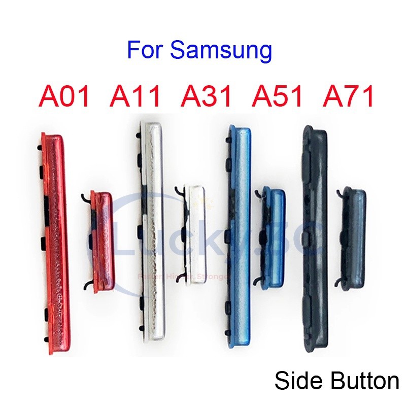ปุ่มเปิดปิดไฟด้านข้างปุ่มปรับระดับเสียงสําหรับ Samsung Galaxy A01 A11 A31 A51 A71
