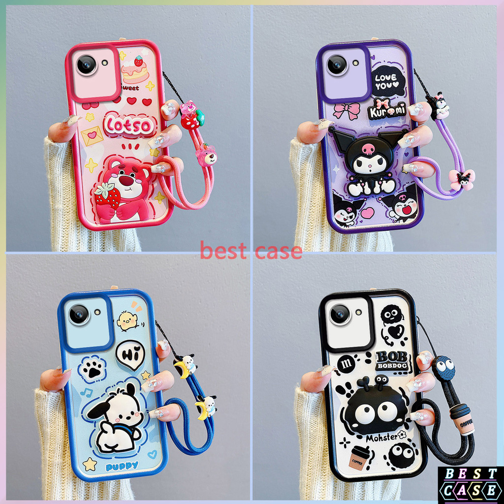 เคส realme C30 เคส Realme C30s เคสสตรอเบอร์รี่หมีKuromiการ์ตูนสามมิติรูปตุ๊กตาน่ารักนุ่มเคสโทรศัพท์BB-TYGZ