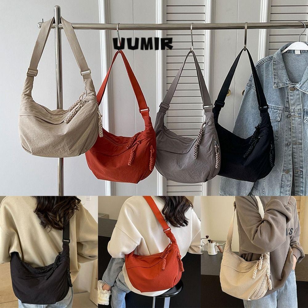 UUMIR กระเป๋าสะพายไหล่,กระเป๋าสะพายขนาดใหญ่,กระเป๋าผู้หญิงสีทึบ