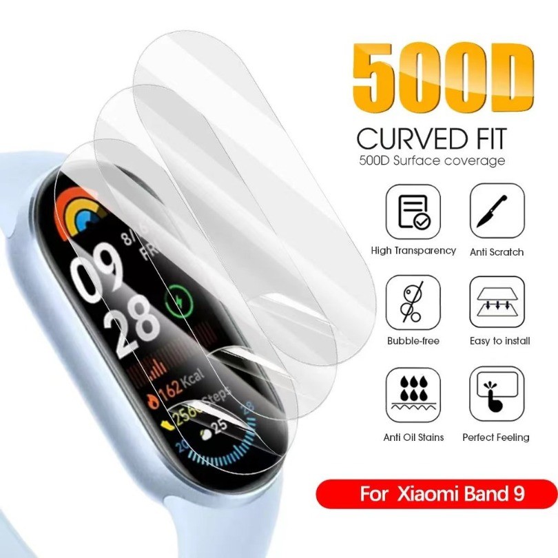 1pcs HD Clear Hydrogel ฟิล์มสําหรับ Xiaomi Mi Band 9 8 Soft TPU Full Coverage Screen Protector สําหรับ Miband 7/6/5/4/3 NFC Smartwatch อุปกรณ์เสริม ราคา ถูกที่สุด ดีลบีเคเค แกลเลอรีภาพที่ 5