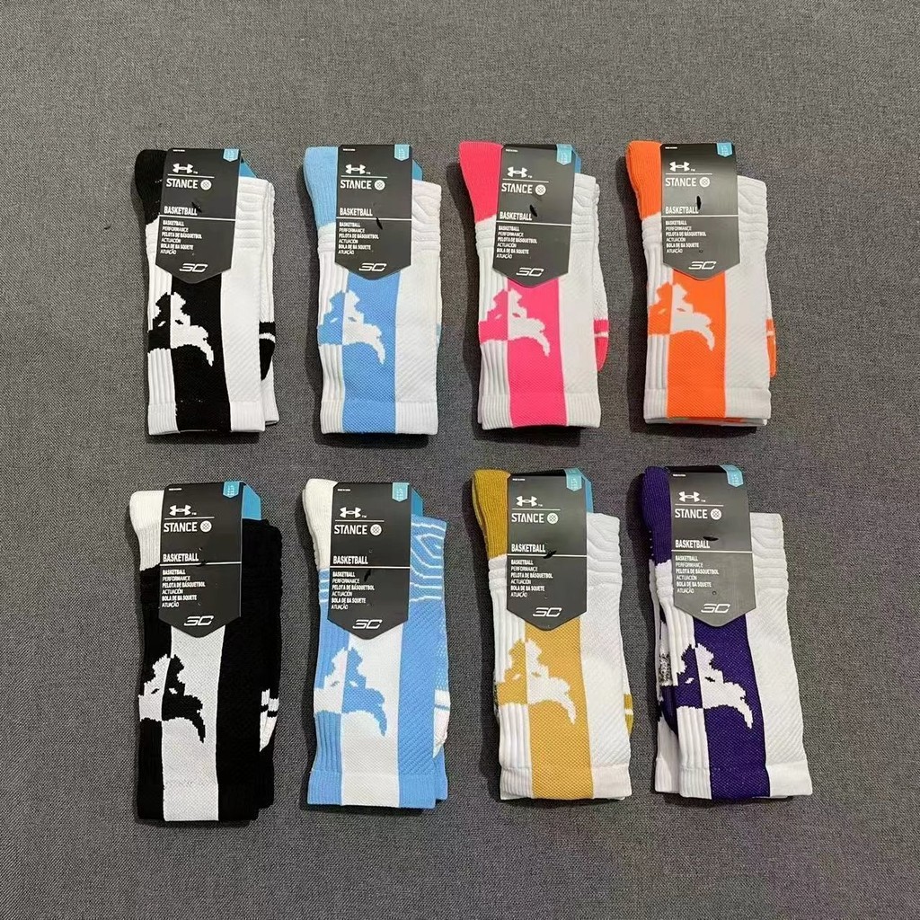 Nba Co-Branded Niutou UA Curry ST Elite ถุงเท้าบาสเก็ตบอลผ้าเช็ดตัวด้านล่างหนาปฏิบัติ Combat ถุงเท้ากีฬาสบายๆ Breathable
