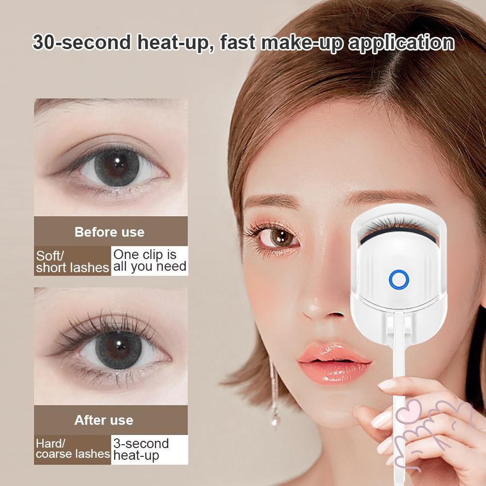 ชาร์จที่ดัดขนตาคู่ Quick Long Lasting Handheld Portable Lash Curler