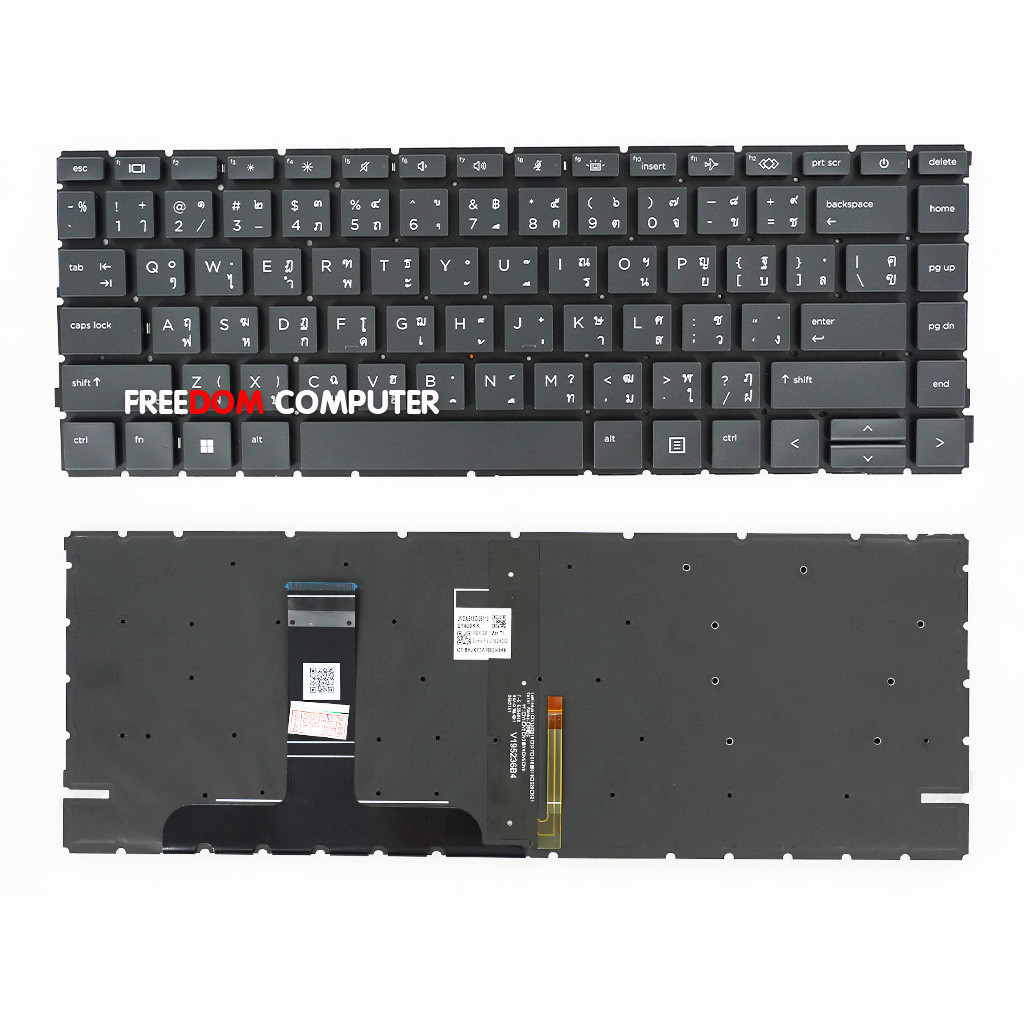 คีย์บอร์ด HP Probook 440 G8 445 G8 ไทย-อังกฤษ มีไฟ KEYBOARD
