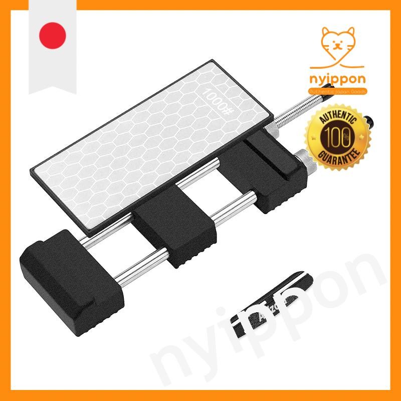 Akizora sharpening stone set includes a diamond sharpening stone, a sharpening stone base, and a 400
