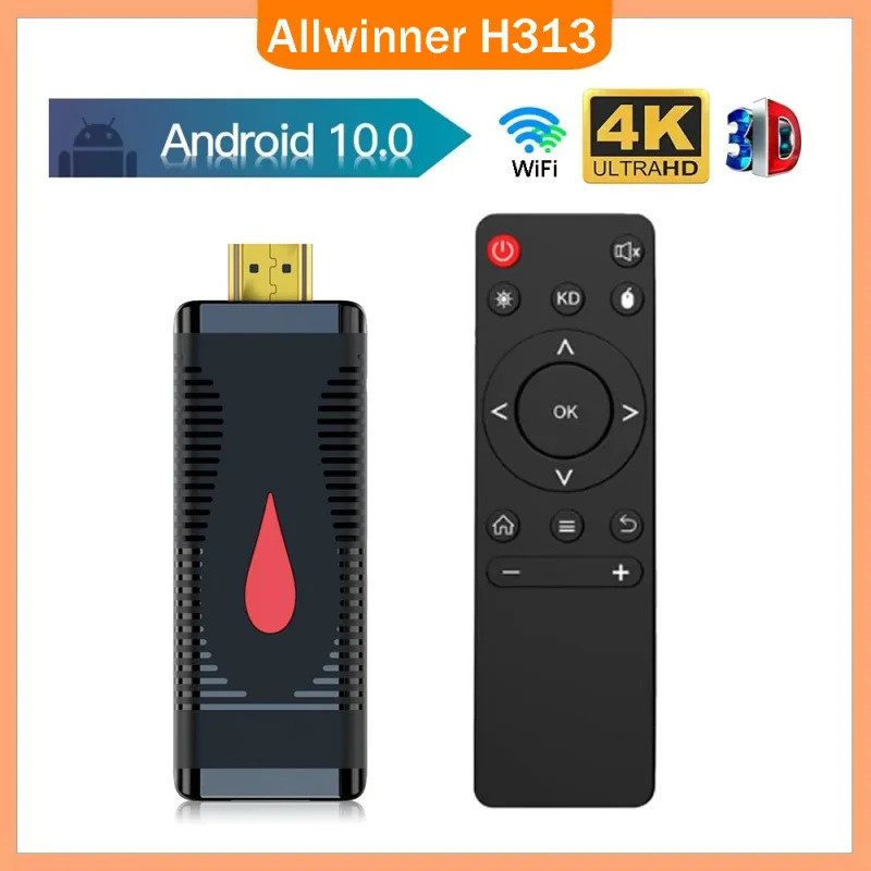 S400 MINI TV Stick Android 10 4K HD 2G 16G H313 WIFI Smart TV Box PK DQ03 Media Player HD TV Receive
