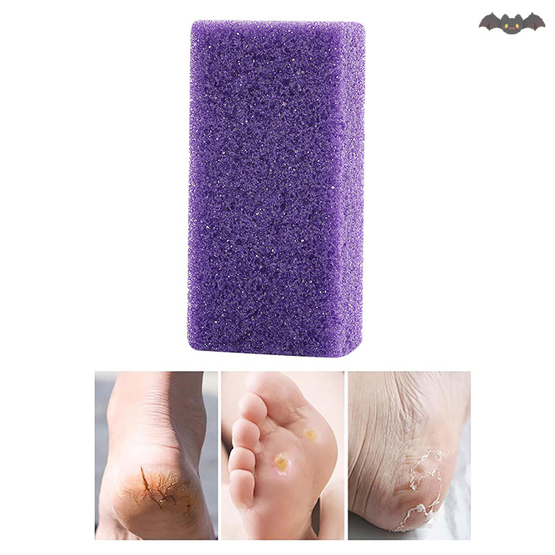 [PE] Exfoliate Feet Pedicure Handle หินภูเขาไฟ Scraper ตะไบเท้า Dead Hard หยาบแห้งขัดผิวแคลลัส Remover คู่มือส้นเท้าแตก TH