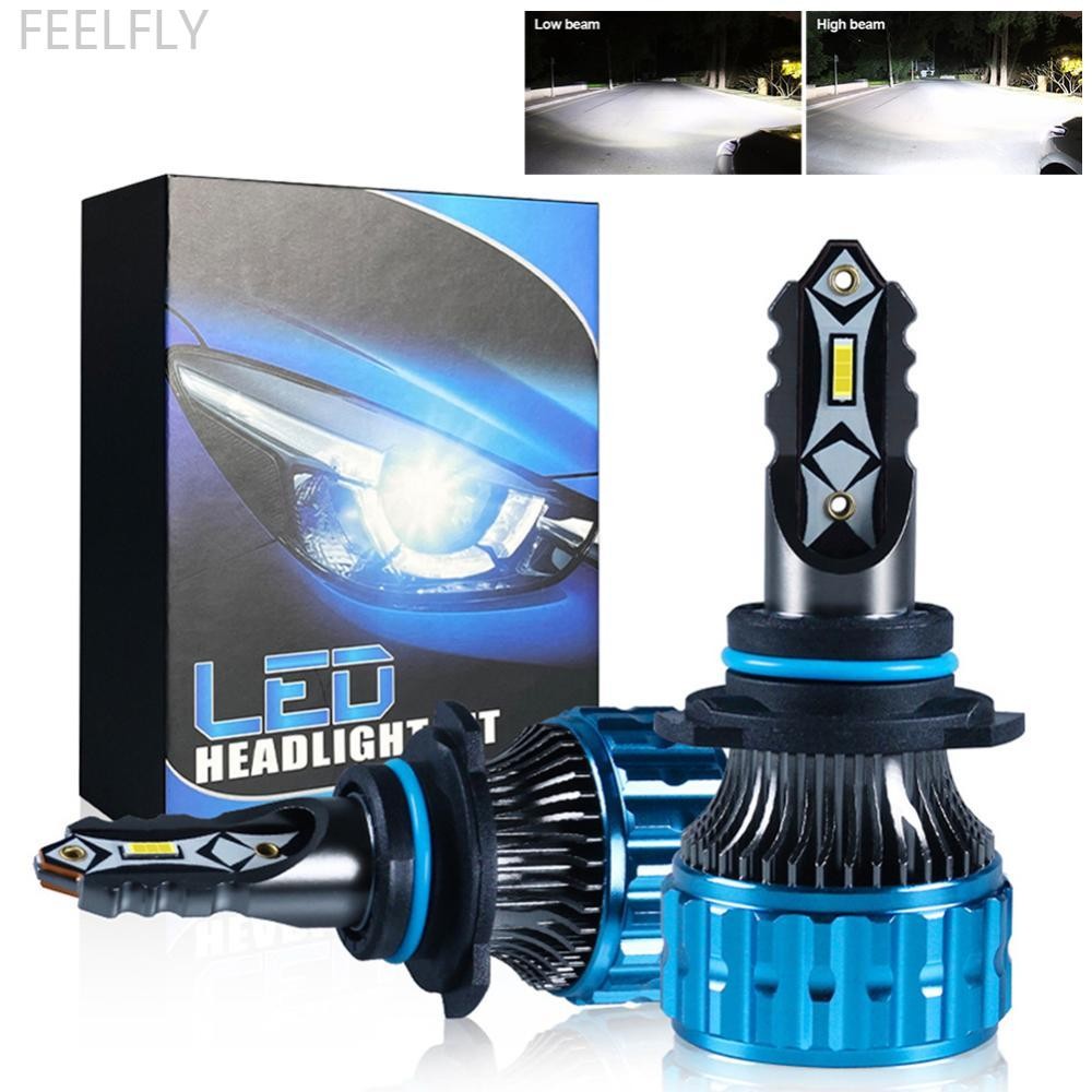 Feelfly 1PC H1 H3 H4 H7 H11 9005 9006 LED ไฟหน้ารถ LED โคมไฟ Beam หลอดไฟรถยนต์โคมไฟ 12000LM ไฟสีขาว 