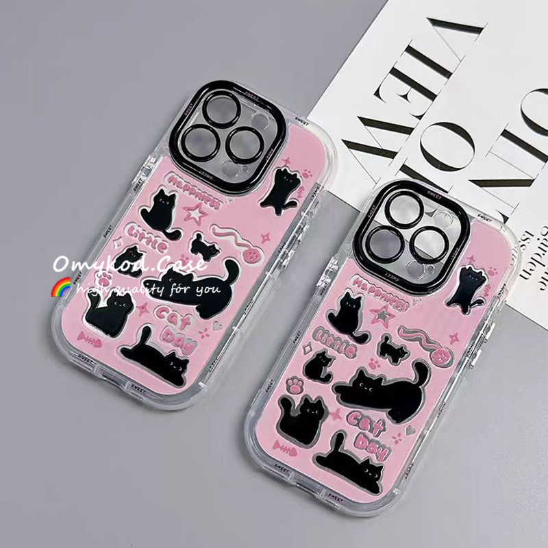 SAMSUNG สําหรับsamsung A35 A25 A15 A05 A03 A04s A12 A13 A14 A23 A24 A32 A34 M12 4G A51 A52 A52s A53 A54 A55 5G S23 S24 ฝาครอบโทรศัพท์แมวน่ารัก