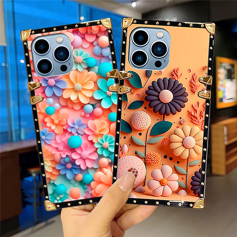เคสโทรศัพท์สแควร์สําหรับvivo V30 V29 V29e V27e V27 V25 V25e V23 V23e V21 V21e V20 V20 se V19 V17 V15 Pro V11 V11 V11i V5 V9 V7 V7 กรณีดอกทานตะวันกรณีกรณี