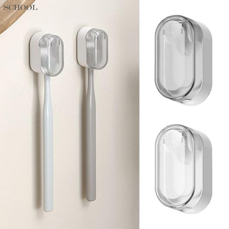 ติดผนังผู้ถือแปรงสีฟันห้องน้ํากันฝุ่นผู้ถือแปรงสีฟันชั้นวางแปรงฟันกล่องออแกไนเซอร์ สิ่งจําเป็น สําหรับ บ้าน