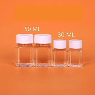 แพค10ขวด-ขวดพลาสติกใส-ชา PET ชนิดแข็ง ขวดยาหม่อง ขนาด 15 20 30 ML