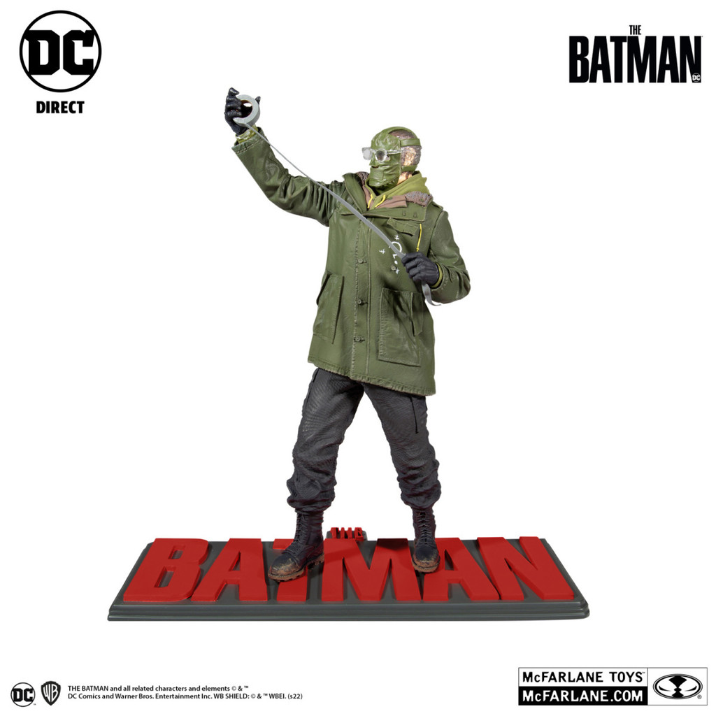 [ของแท้] Mcfarlane ใหม่ Batman Riddler รูปอินเทรนด์เล่น DC ภาพยนตร์สะสมรูปปั้นของเล่น