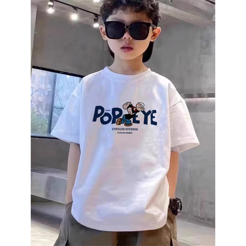(จัดส่งตลอด 24 ชั่วโมง)Kids T shop เสื้อเด็กแฟชั่น เสื้อยืดแขนสั้น ใส่ได้ทั้งเด็กชายและเด็กหญิง ลายสวยน่ารัก