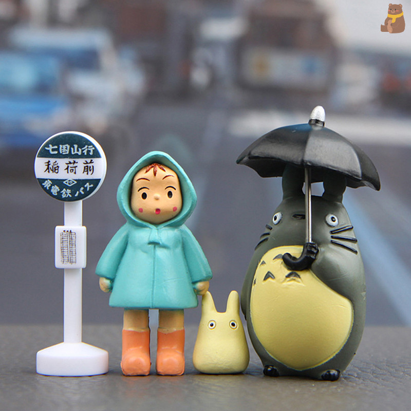 [TA] 4 ชิ้น/ล็อต 3-5 ซม.อะนิเมะเพื่อนบ้านของฉัน Totoro Action Figure ของเล่น Hayao Miyazaki ของขวัญ TH