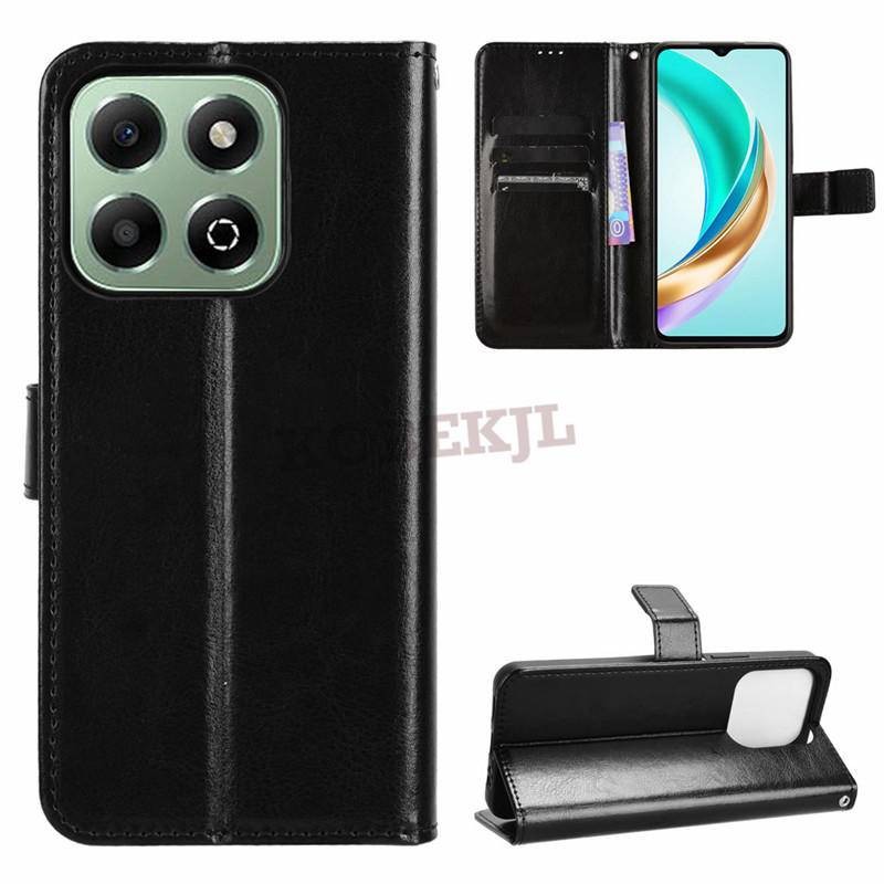 HONOR X6B กระเป๋าสตางค์หนัง PU ช่องใส่การ์ดสําหรับ Honor X6B X6 B HonorX6B 4G Stand Holder Flip Case