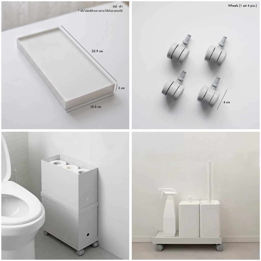 Omocha | (Gray white) File box storage กล่องอเนกประสงค์ กล่องใส่เอกสารและออฟฟิศ