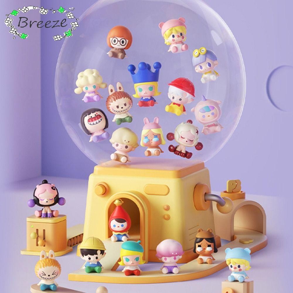 Breeze อะนิเมะการ์ตูนรูป, MOLLY Labubu CRYBABY POPMART Pop Bean กล่อง,ฟองสบู่น่ารัก Kawaii กล่องของเล่นเด็ก