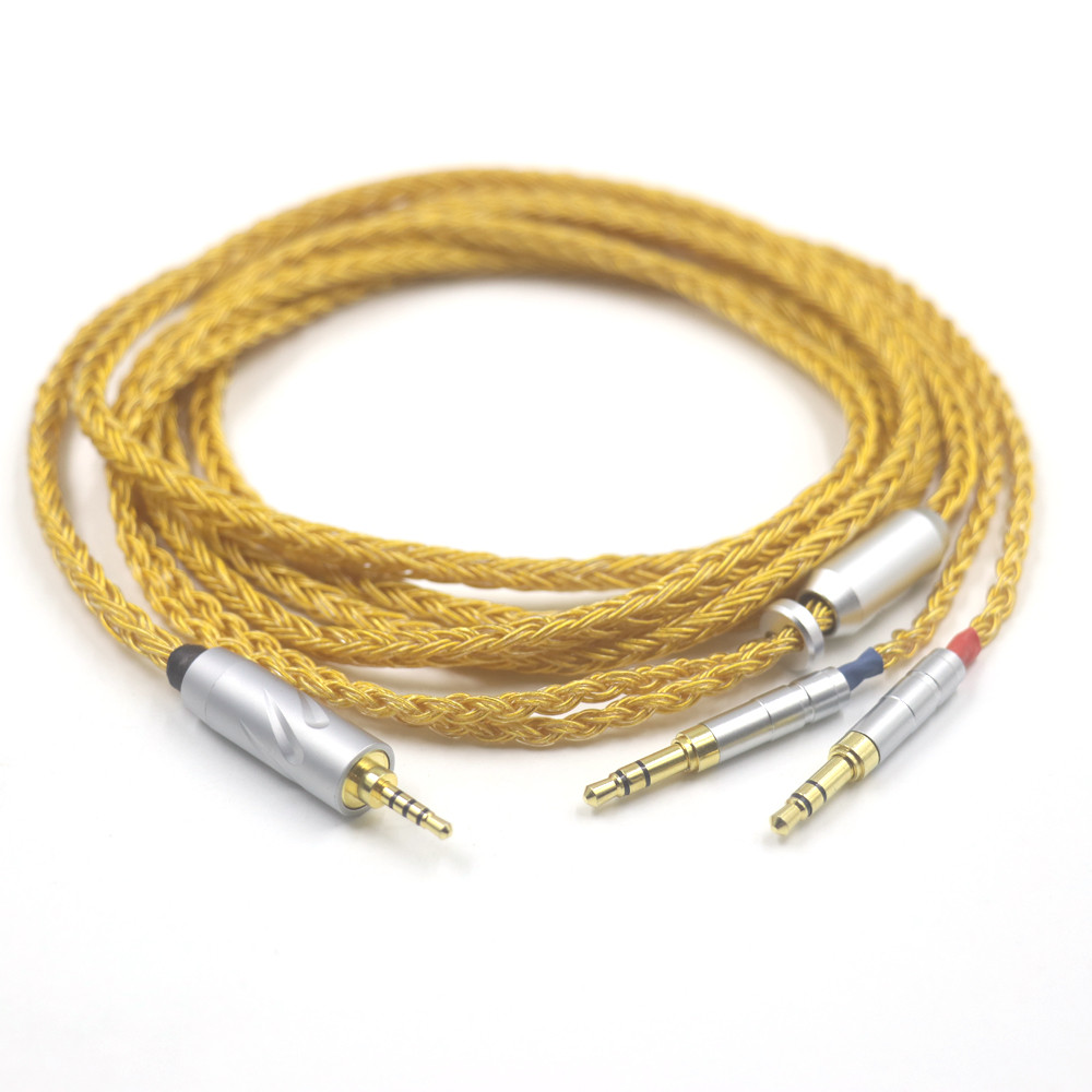 16 Core 24k Gold Plated หูฟัง 4Pin XLR 2.5 มม.4.4 มม.สายสมดุลสําหรับ 3.5 Hifiman Ananda sundara HE10