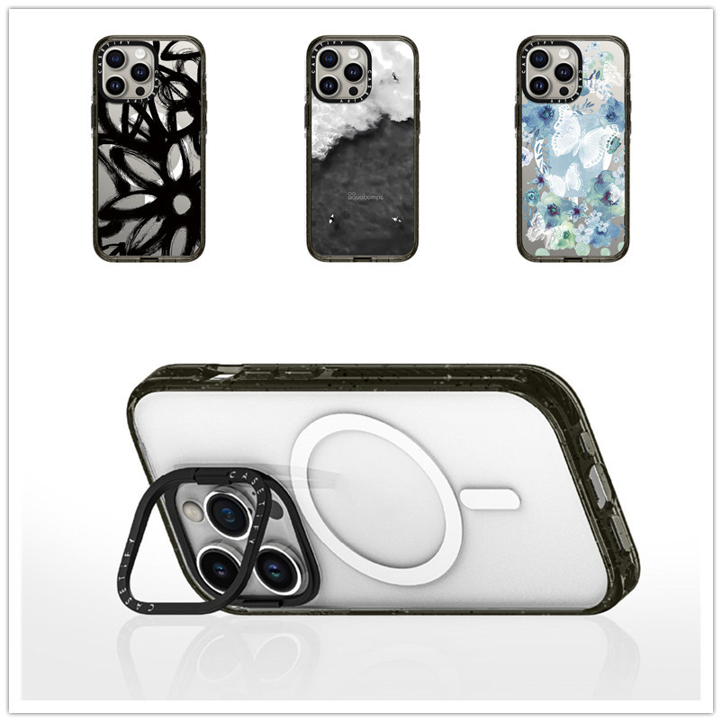 ขาตั้งกรอบเลนส์ เคสโทรศัพท์แม่เหล็ก CASETiFY ส่วนและการเปรียบเทียบท่องเข้ากันได้ iPhone 14 15 16 Pro Max หนา 2.5 ปลอกอะคริลิคกันกระแทกฝาครอบป้องกัน
