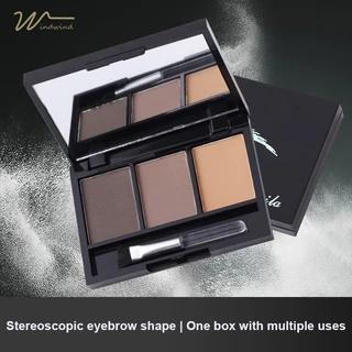 Windind ที่เขียนคิ้ว เนื้อฝุ่น กันน้ำ พร้อมแปรงเขียนคิ้ว 3 สี พร้อมส่ง คิ้วฝุ่น เขียนคิ้วตลับ