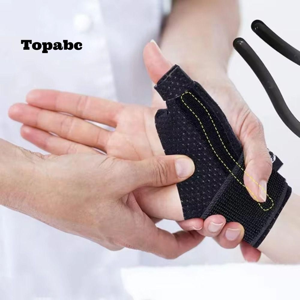 Top Protective Immobilizizer สําหรับนิ้วหัวแม่มือ, ยามข้อมือแบบปรับได้สีดํา, เฝือก SBR แตกหัก