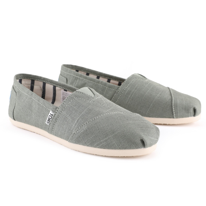 TOMS ต้นฉบับ ทอมส์ ขี้เกียจผ้าใบลําลองรองเท้าแบนผู้ชาย/ผู้หญิง