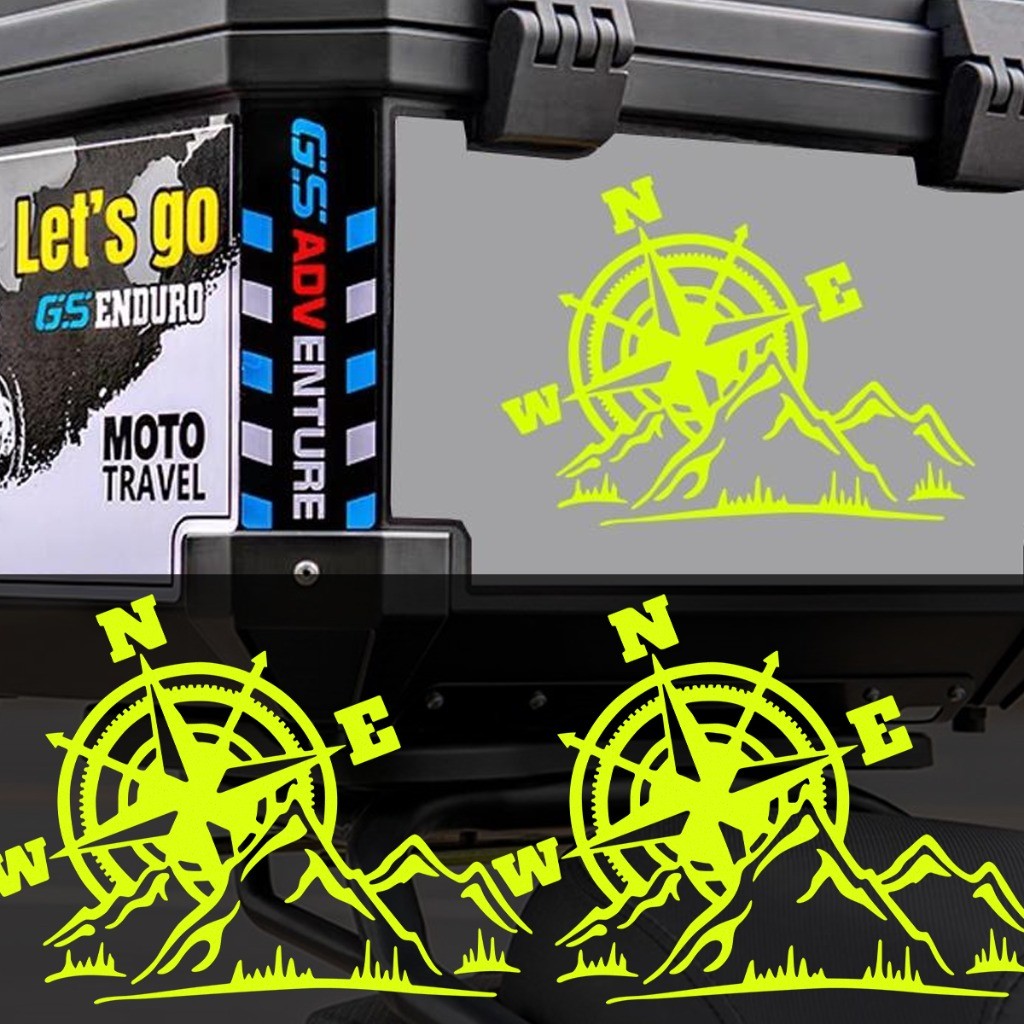 JDM สติกเกอร์รถจักรยานยนต์เข็มทิศ Offroad Mountain ผจญภัย Jungle สติกเกอร์รถ Auto Moto Decal ตลกไวนิลบนรถจักรยานยนต์สติกเกอร์จัดแต่งทรงผม Decal