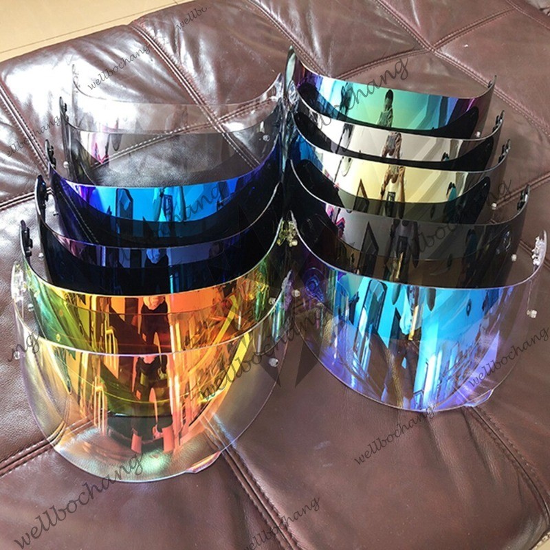 สําหรับ K5 K1 K3 SV Visors สําหรับ AGV K3SV K1 K5 หมวกกันน็อครถจักรยานยนต์เปลี่ยนเลนส์พิเศษสีดํา Iridium เงินสีฟ้าสีทอง