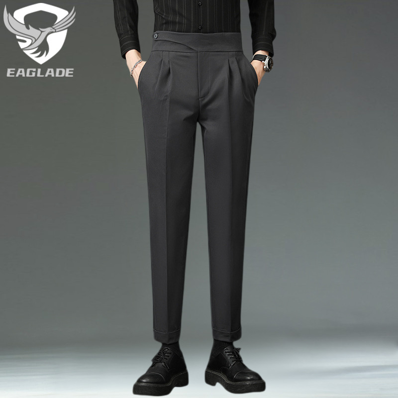 Eaglade Slacks Casual Korean Golf Official Pants for Men 988 in Dark Grey Stretchable D04