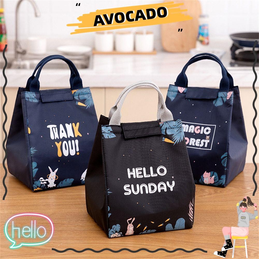Avocar Cooler Lunch Bag Women Storage Bag กล่องข้าวการ์ตูนปิคนิค