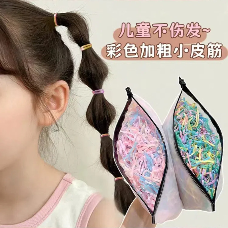 1000ชิ้นที่มีสีสันเด็กทิ้งยางรัดขนาดเล็กที่ไม่เจ็บผมผูกผมแฟชั่นสาวอุปกรณ์ผม