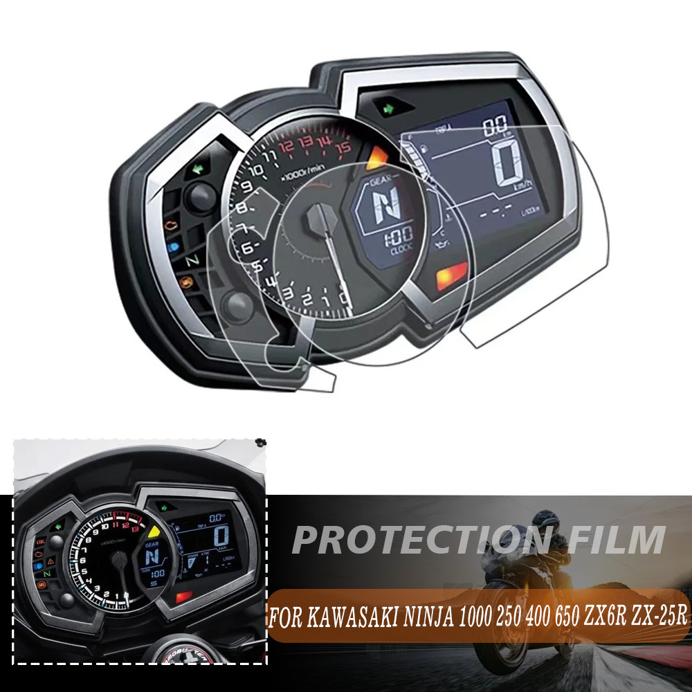 สําหรับ Kawasaki Ninja 250 400 650 1000 Z1000SX Versys X-300 ZX-6R รถจักรยานยนต์ Cluster Scratch หน้าจอป้องกันฟิล์ม Protector
