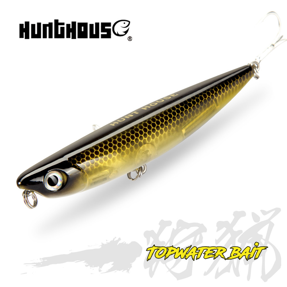 Hunthouse D02 Sparrow ดินสอพื้นผิวตกปลา Lure Topwater Stickbaits 90/120 มม.11.5/26g Top Walkers sca สําหรับ Bass Tackle LW519