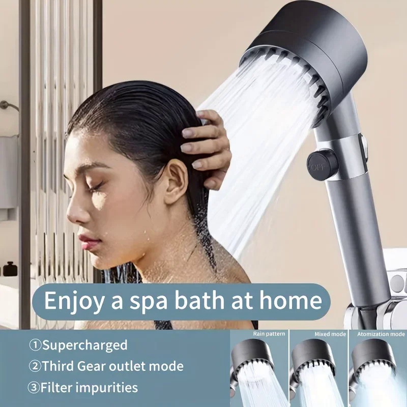 High Pressure Handheld Shower Head, Handheld Shower with Filtered Water, Head Massage Shower, Modern