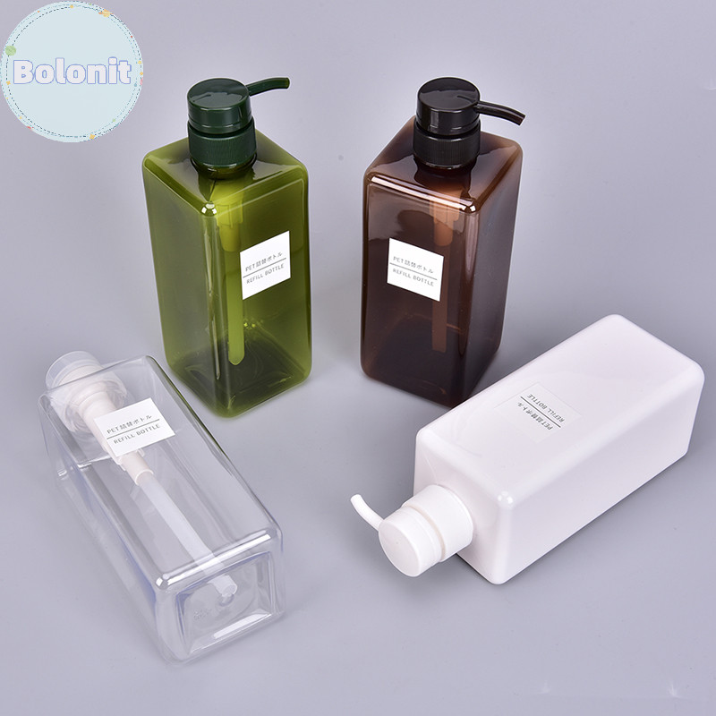 โบโลนิต์ 650มล พลาสติกปั๊มเปล่าขวดจ่ายแชมพูโลชั่นเจลอาบน้ําขวด ไทย