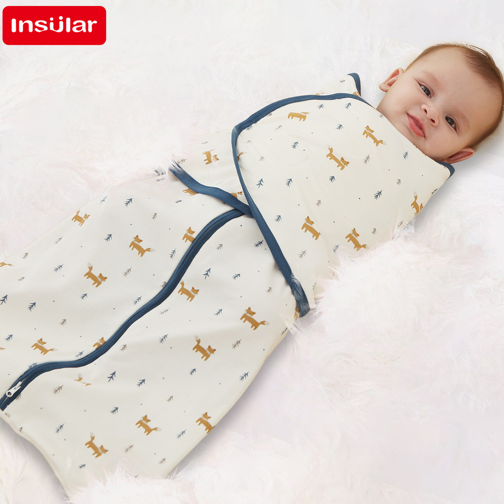 Insular Baby Pure Cotton Anti-Starttle Swaddle ทารกแรกเกิด Cocoon-สไตล์ห่อผ้าห่ม Sleep Sack Swaddling ผ้า