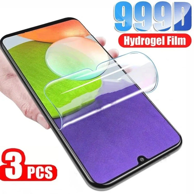 HuaweiY9 HuaweiY7 3 ชิ้น 999D HD Clear Soft Hydrogel ฟิล์มสําหรับ Huawei Y9 Y7 Y6 Pro Prime Y Max Y9