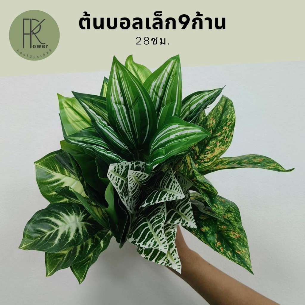 ใบบอลเล็ก9ก้าน ต้นบอลเล็ก9ก้าน ช่อใบไม้ประดิษฐ์ 9ใบ ใบไม้ตกแต่งบ้าน ของตกแต่งงาน ของตกแต่งคาเฟ่