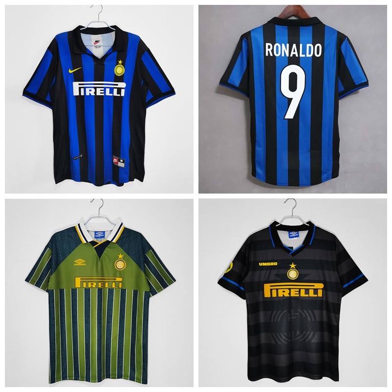 1998-1999 Season Inter Milan Jersi Retro Home Jersey เสื้อฟุตบอลโรนัลโด้